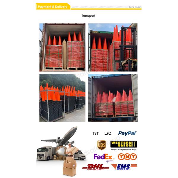 PVC 28inch Safety Barrier Cones For Traffic Control 700mm  Road Safety Barrier