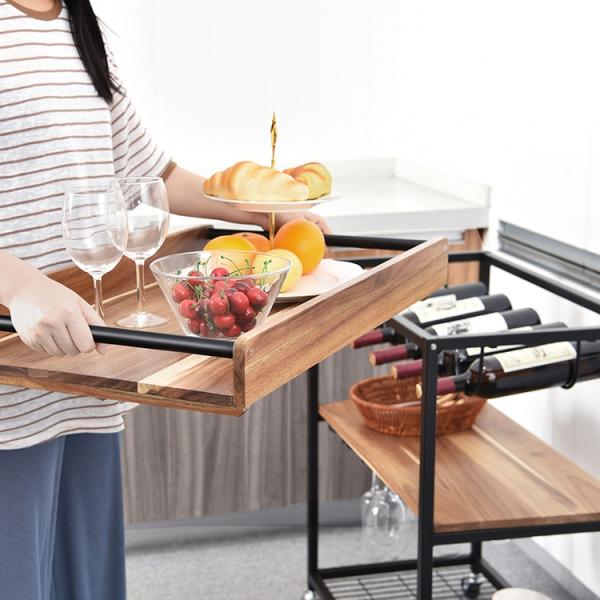 Strong Bearing 3 Tier Mobile Utility Kitchen Bar Cart Kitchen Trolley On Wheels