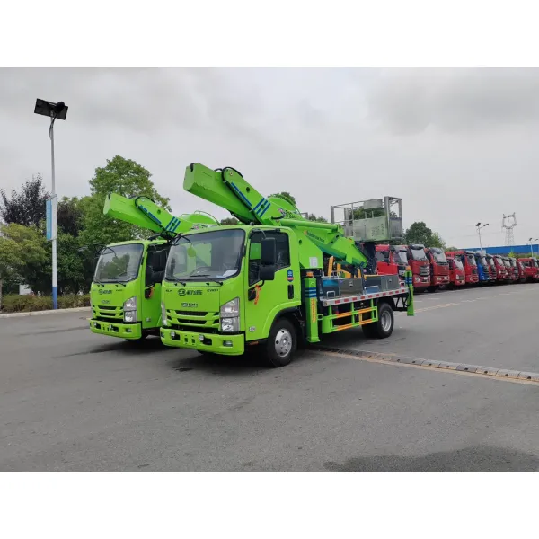 The Factory Price Sells Isuzu 18m, 22m, 24m, 30m and 32m Aerial Work Platform Truck Insulated Arm Hydraulic Telescopic Aerial Work Truck.