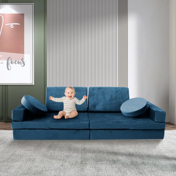 10PCS Kids' Explorer Modular Play Sofa Toddler To Teen Playscape Couch