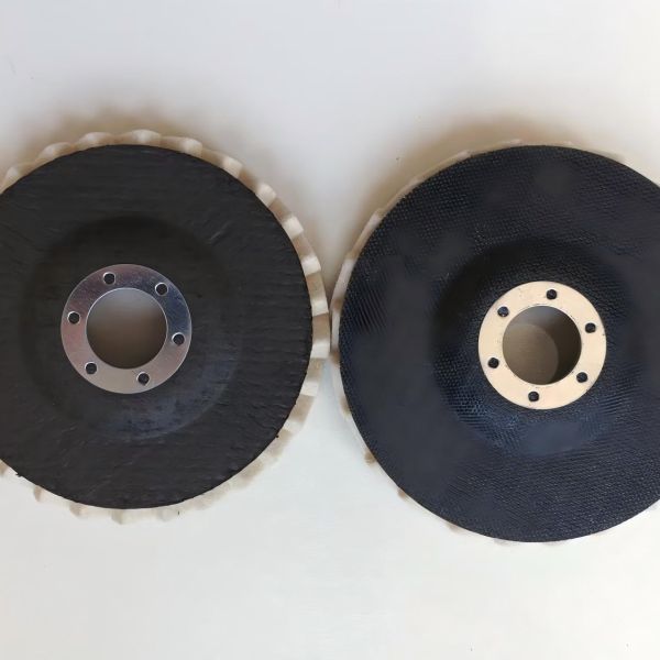 Metal Buffing Sander Wool Felt 80-240 Grit Flap Disc Wheel Marble Fiberglass Backing