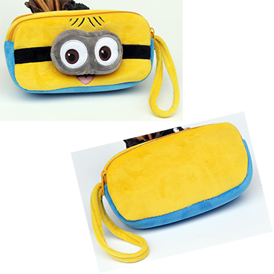 Fashion Cartoon Characters Red and Blue Plush Pencil Pouch Pencil Case For Promotion Gifts