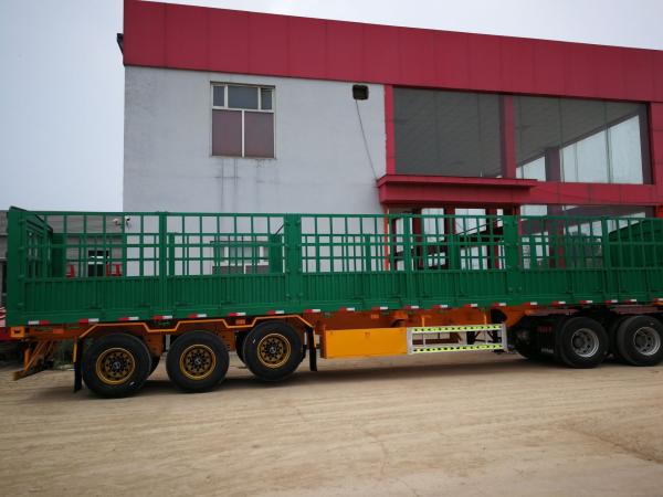 4 Axles Boundary Semi Trailer With Side Wall Height From 600mm-1700mm