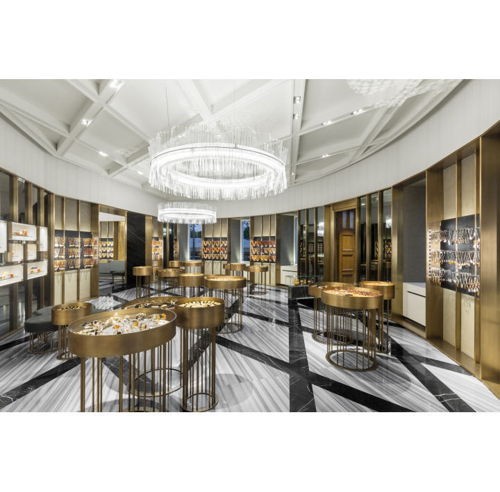 Commercial Wooden Jewelry Display Cabinet with Glass Window for Shop