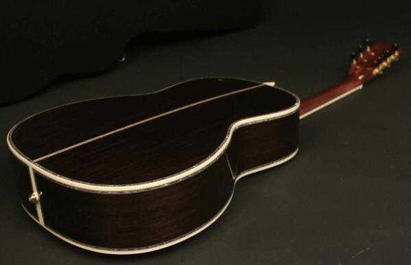 Custom Full Solid Wood Handmade Acoustic Guitar India Rosewood Real Abalone Binding