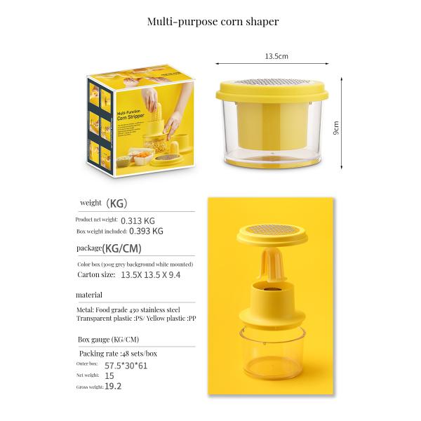 1 Piece Innovative Baby Food Grinder with Stainless Steel Blades and Corn Peeler