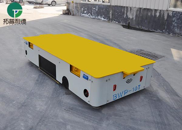 Trackless rechargeable electric steerable flatbed transfer cart
