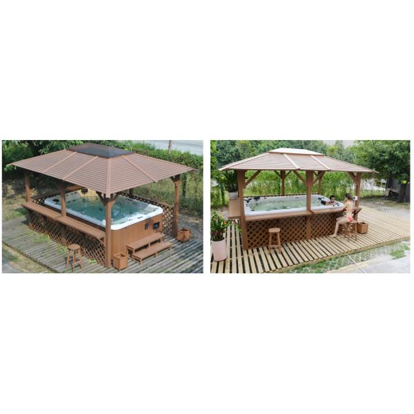 Джакузи спа заплыва роскошного бассейна 10 людей акрилового на открытом воздухе с СИД