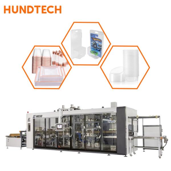 Пробивать отверстия станций машины 3 Thermoforming устранимого подноса еды промышленный