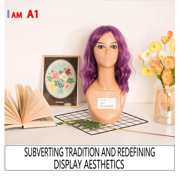 A1 Mannequin Head Without Shoulders African American Face Contemporary Makeup