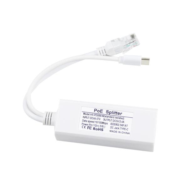 48V to 12V POE Splitter with Full-Duplex 1Gbps Ethernet