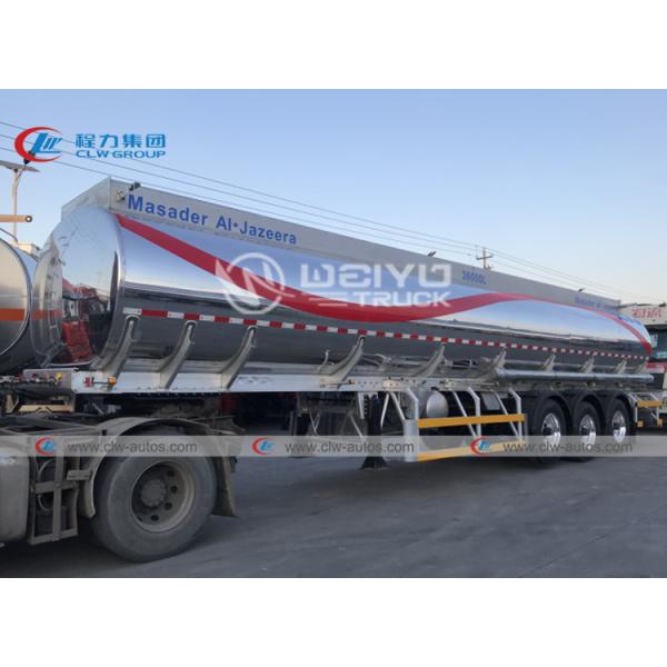 SASO ADR 3 Axle 5454 Aluminum Alloy Oil Tanker Trailer 42000L
