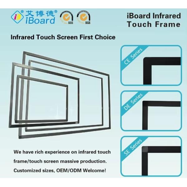 Infrared Touch Frame Overlay 32 43 49 55 65 75 Inch 40 Infrared Touch Points With USB Connection For Digital Kiosk Totem TV Monitor