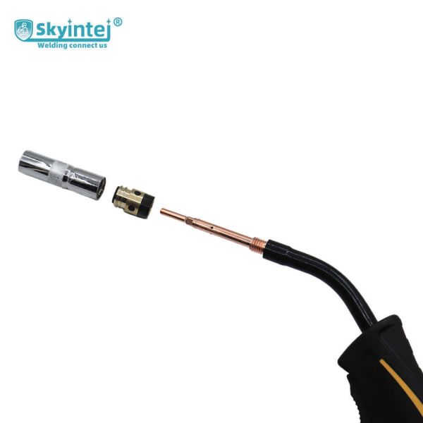 KR500A 500A DC Air Cooled Copper Plated Swan Neck Skyintej MIG Welding Torch with CO2 Gas Compatibility 220V