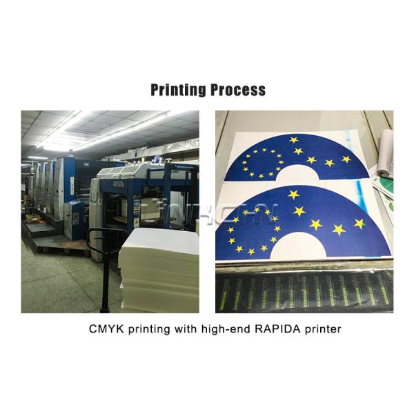 Promotional Hand Held Folding Fan with Custom Double Side Printed