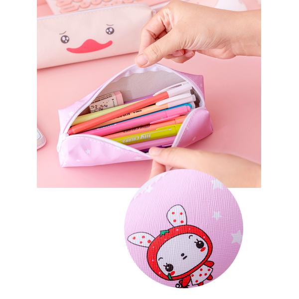 Cute School Pencil Case with Custom Design by Talented Artist and Zipper Closure