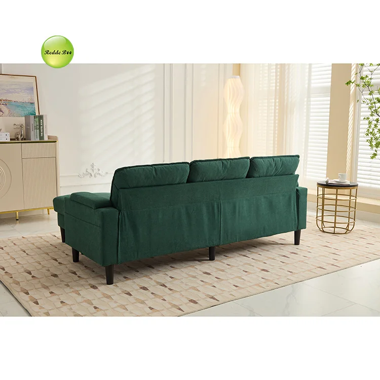 Comfortable L-Shaped Sofa: USB Ports, Cup Holder, Storage Boost Living Room Convenience