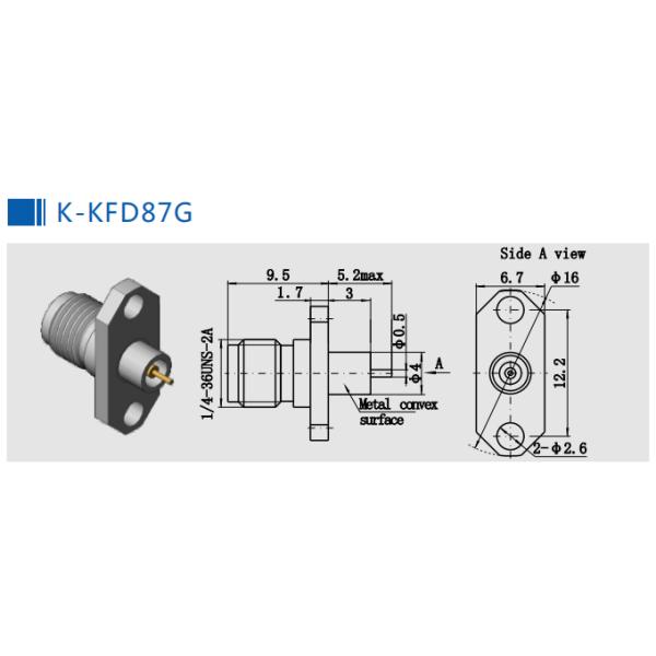 K2.92 мм Женский RF соединитель Коаксиальный из нержавеющей стали для 1# полутвердого/гибкого кабеля