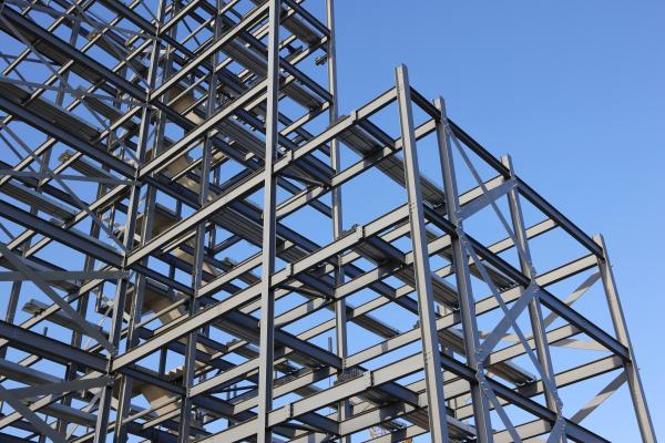 Multi - Floor Building Steel Frame Fabrication With Steel Floor Deck