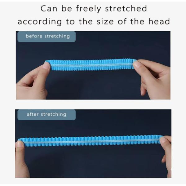 Disposable Hair Cover PP Non Woven Fabric Bouffant Cap For Food Industry