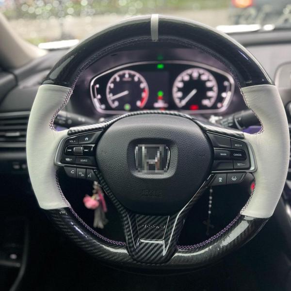 Blue Thread Car Steering Wheel Cover for Honda Accord 10 Insight 2018 2019 30*15*5 cm