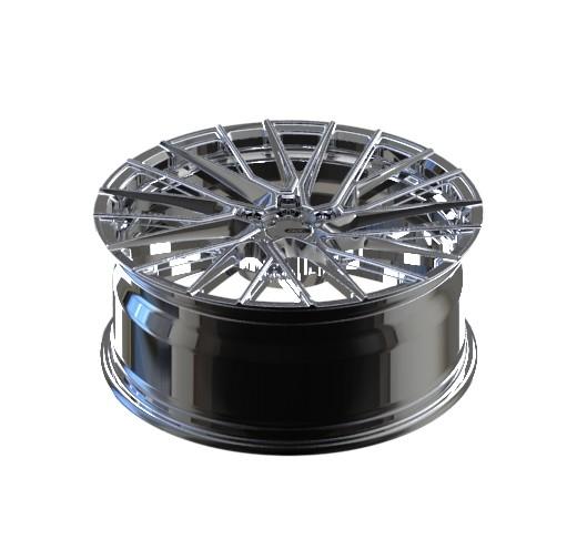 A prata 6061 T6 5x120 Chrome roda ET30 bordas luxuosas de 22 polegadas