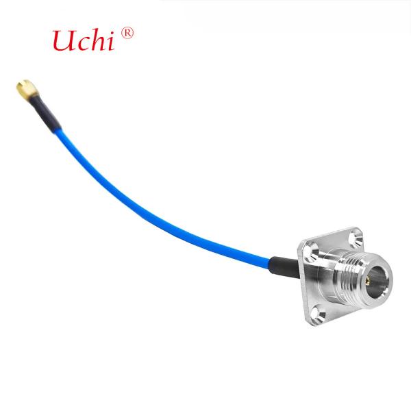 SMA Male Plug To N Type Female Jack Flange Panel Mount Connector For SS405 SS-405 Superflex RF Pigtail Extension Cable