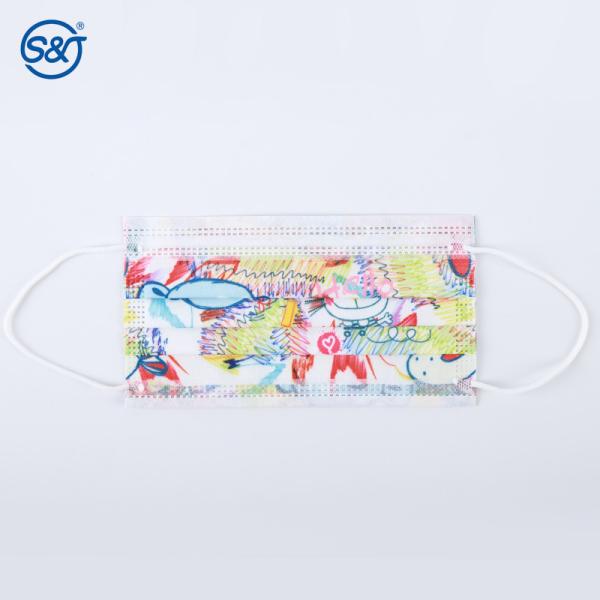 S&J 3ly Patterned Custom Face Mask Factory Cheap Price Disposable Medical Mask Class III 3 Ply ASTMF2100 Level 3 Adult, Children
