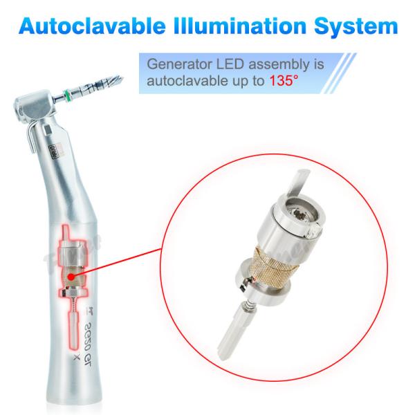 Reduction Contra Angle E-Generator Led Light 20/1 Dental Implant Handpiece