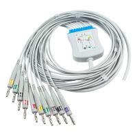 Cable de ECG semiacabado 10Led con extremo de plátano Compatible con todos los accesorios médicos