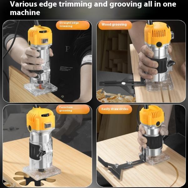 Bobenelectric Trimmingmachine Woodworking Trimming Slotting Machine Engraving Machine Electric 6-speedwoodworkingmilling Machine