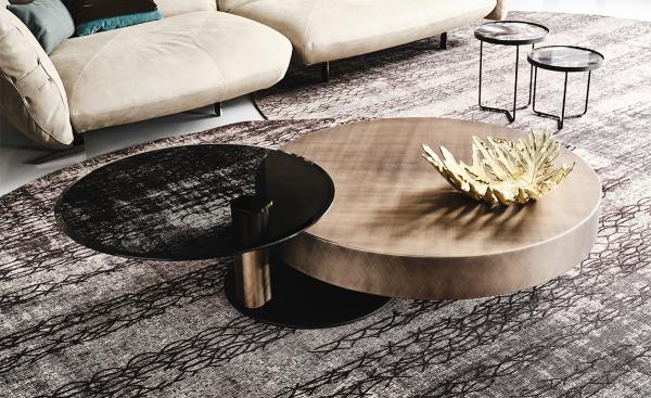 Copper Glow Nordic Coffee Table Glass Side Table Elegant Contemporary