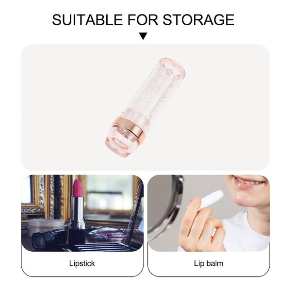 Tubo de Rose Gold Diamond Clear Lipstick que empacota para o plástico recarregável