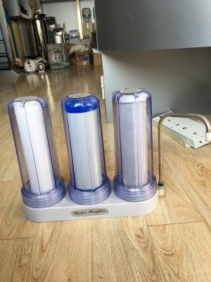 Clear Housing Alkaline Ro Water Filter Triple Filtration Countertop PP Activated Carbon Ceramic