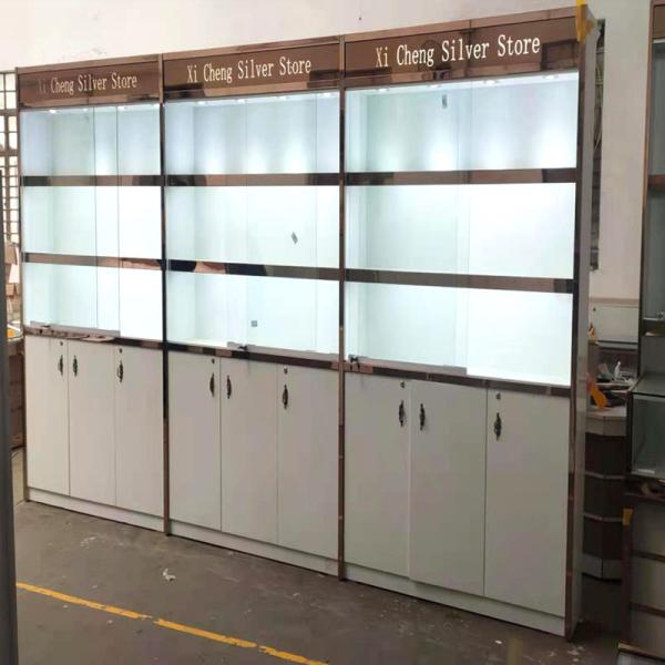 Advertising Wooden Glass Display Cabinet with Customized Features and Functionality