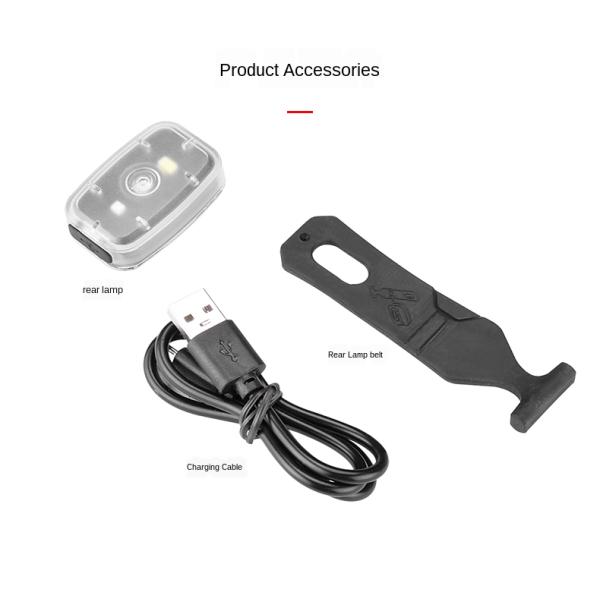 Outdoor IPX5 Waterproof LED Bicycle Light / Bicycle Tail Light Rechargeable 21G