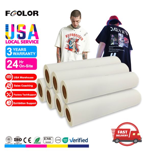 FCOLOR 30cm DTF Cold Peel Film Heat Transfer Printing DTF PET Films for Tshirt Printing
