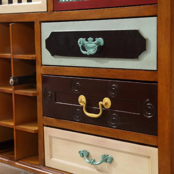 Шкаф живущей комнаты хранения напитков высоты доски 108cm MDF европейский ретро