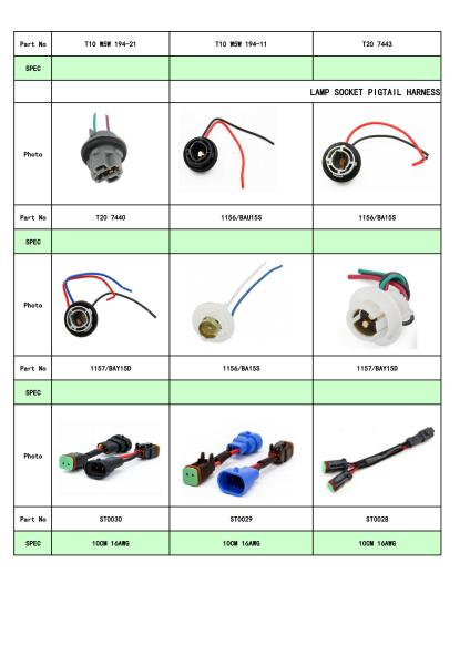 12V 24V 4 Pin Trailer Wiring Harness Female Male 18AWG 16AWG