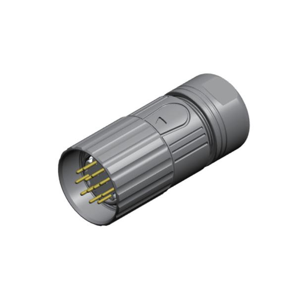 Conector reto 4 da tomada do poder 6 7 9 12 16 17 19pin IP67 M23 12 Pin Male Female Connector