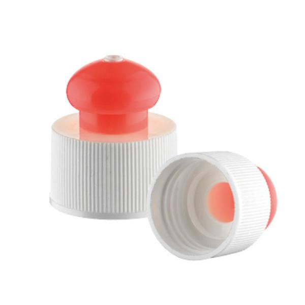 JL-CP103B 24 410 pull push cap Ribbed PP Plastic For Shampoo Bottle