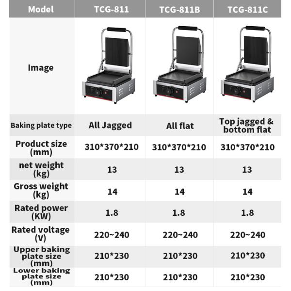 565x370x190мм Электрический контактный гриль Горячая грильная тарелка с двойной грилью