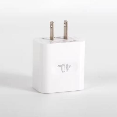 Adaptador de carregador de telefone inteligente de 40W Adaptador de parede de carregador de telefone celular de cores múltiplas