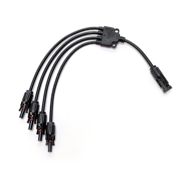 XLPO Insulation 10awg 6mm 1 to 4 Y Type H1z2z2-k Solar Panel Extension Cable 12awg for Sustainable Solar Solutions