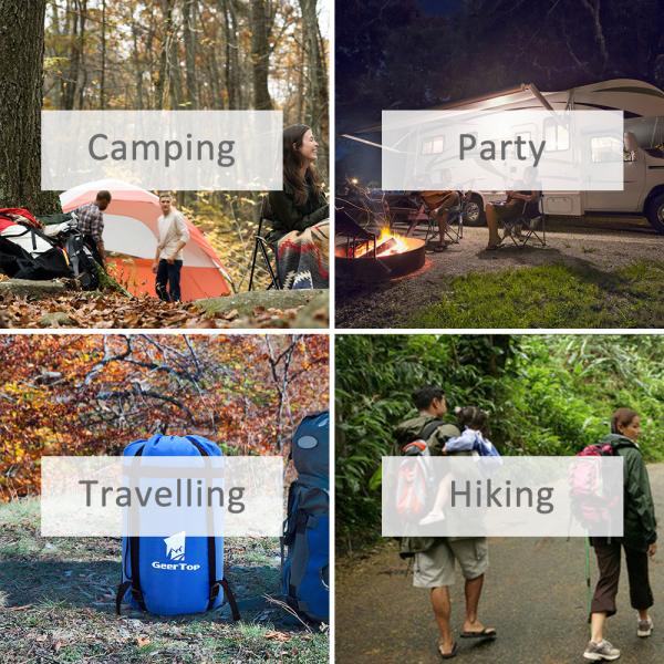 210*160cm 190T Polyester Warm Sleeping Bags For Camping