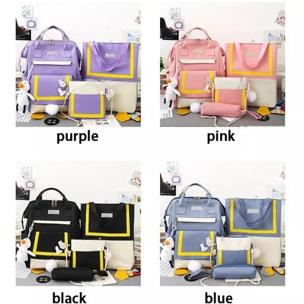 0.65 Inch Handbags Backpack Sets  Outdoor Travelling 4 Piece Backpack Set Ladies