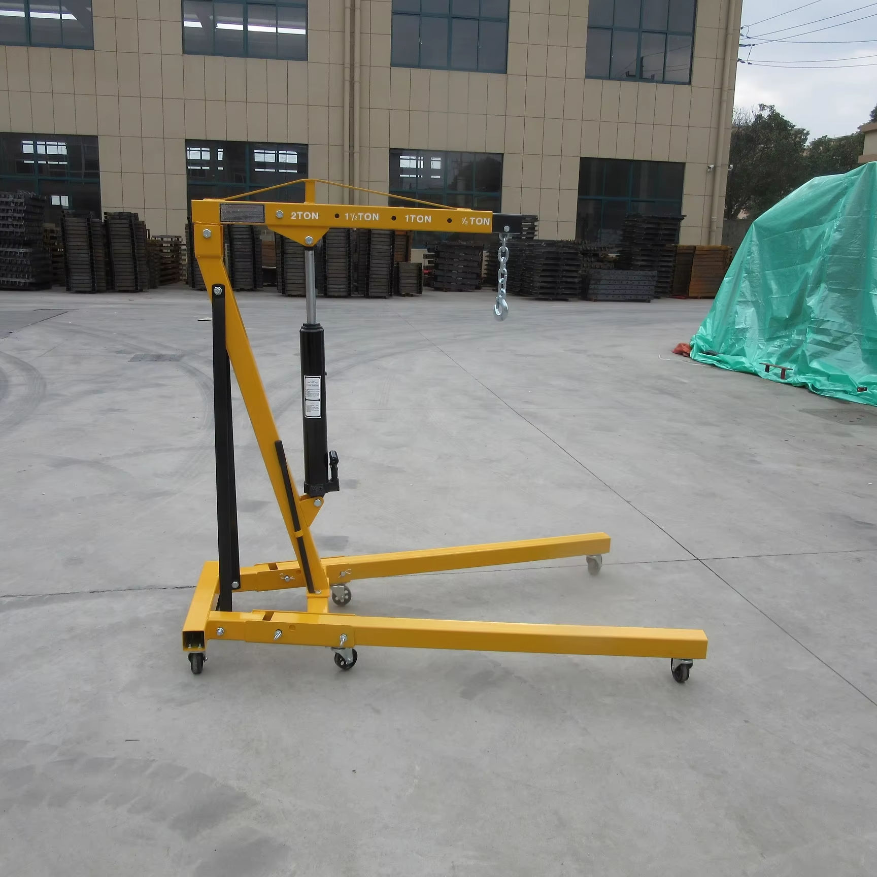 1 Ton 2 Ton 3 Ton Hydraulic Foldable Shop Crane Mobile Engine Hoist Crane With Adjustable Lifting Boom