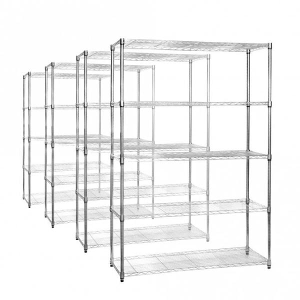 5-Shelf Chrome Stainless Steel Shelving Unit - Home Kitchen Storage Rack