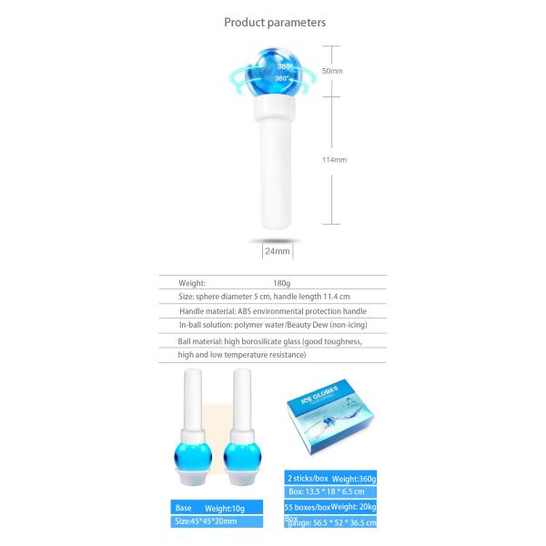 Customizable Face Skin Care Ice Globes 360 Rotating Cooling Roller for Daily Skincare Tightening and Puffiness Reduction
