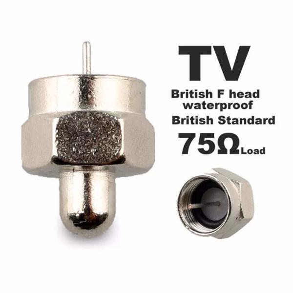 Terminal masculino da carga do conector de cabo coaxial CATV de F 75OHM impermeável